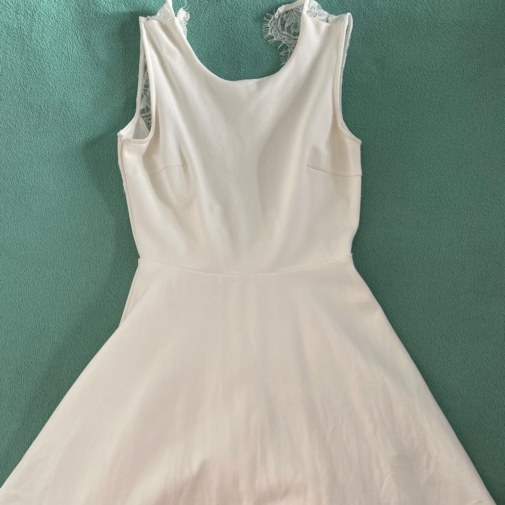 white skater dress